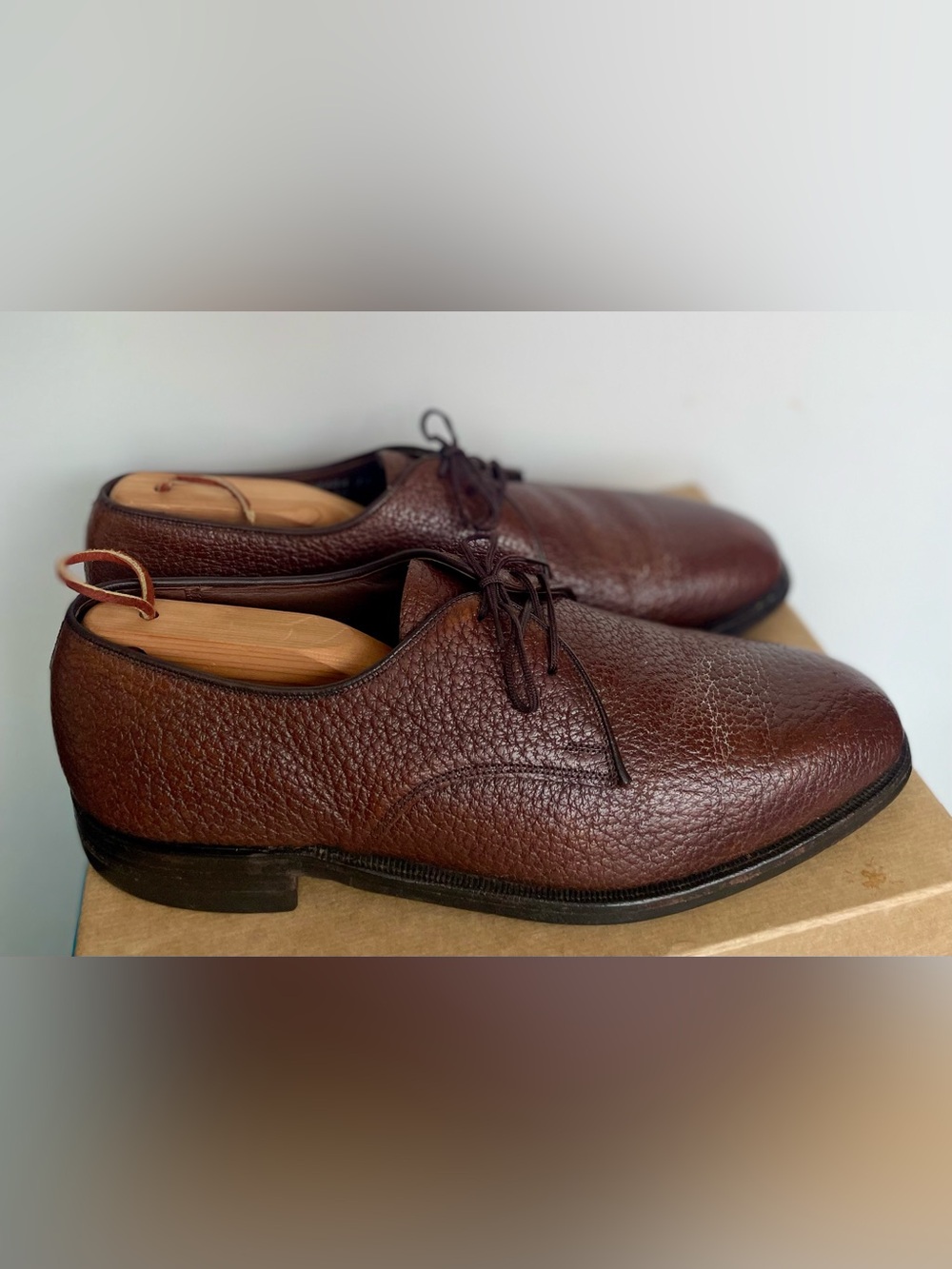 Dack’s - Vintage water bison leather derby shoes Size 10 US